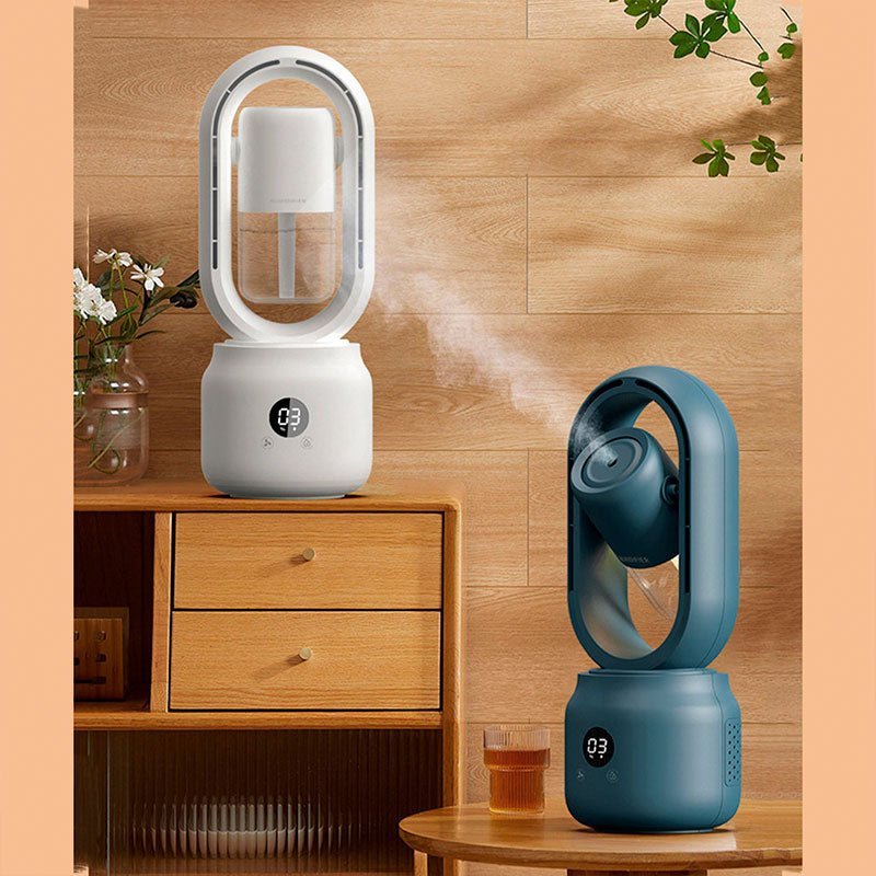 CoolMist Portable Bladeless Fan with Humidifier, Night Light & Adjustable Speeds 2