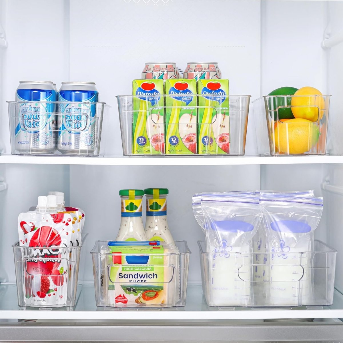 CoolOrganize - 4-Pack BPA-Free Transparent Storage Boxes for Kitchen Organization 8