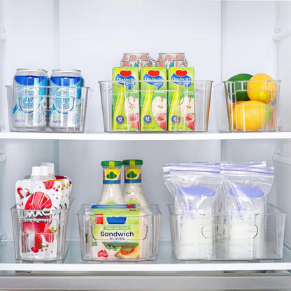 CoolOrganize - 4-Pack BPA-Free Transparent Storage Boxes for Kitchen Organization 8