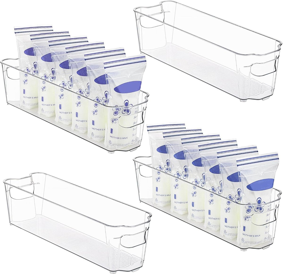 CoolOrganize - 4-Pack BPA-Free Transparent Storage Boxes for Kitchen Organization 9