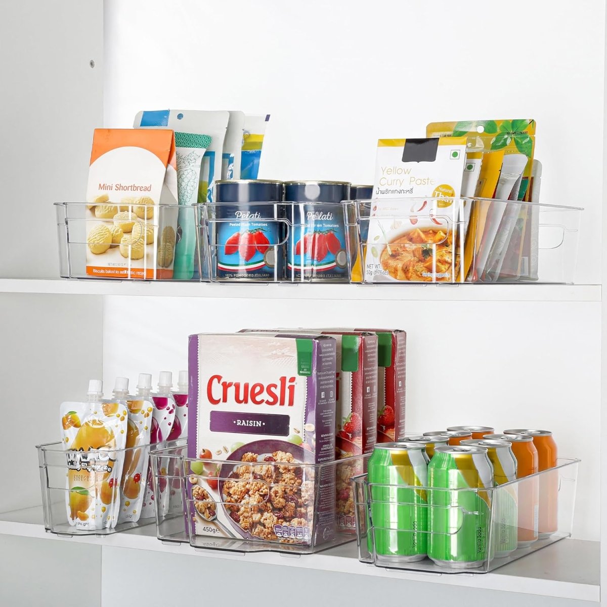 CoolOrganize - 4-Pack BPA-Free Transparent Storage Boxes for Kitchen Organization 6
