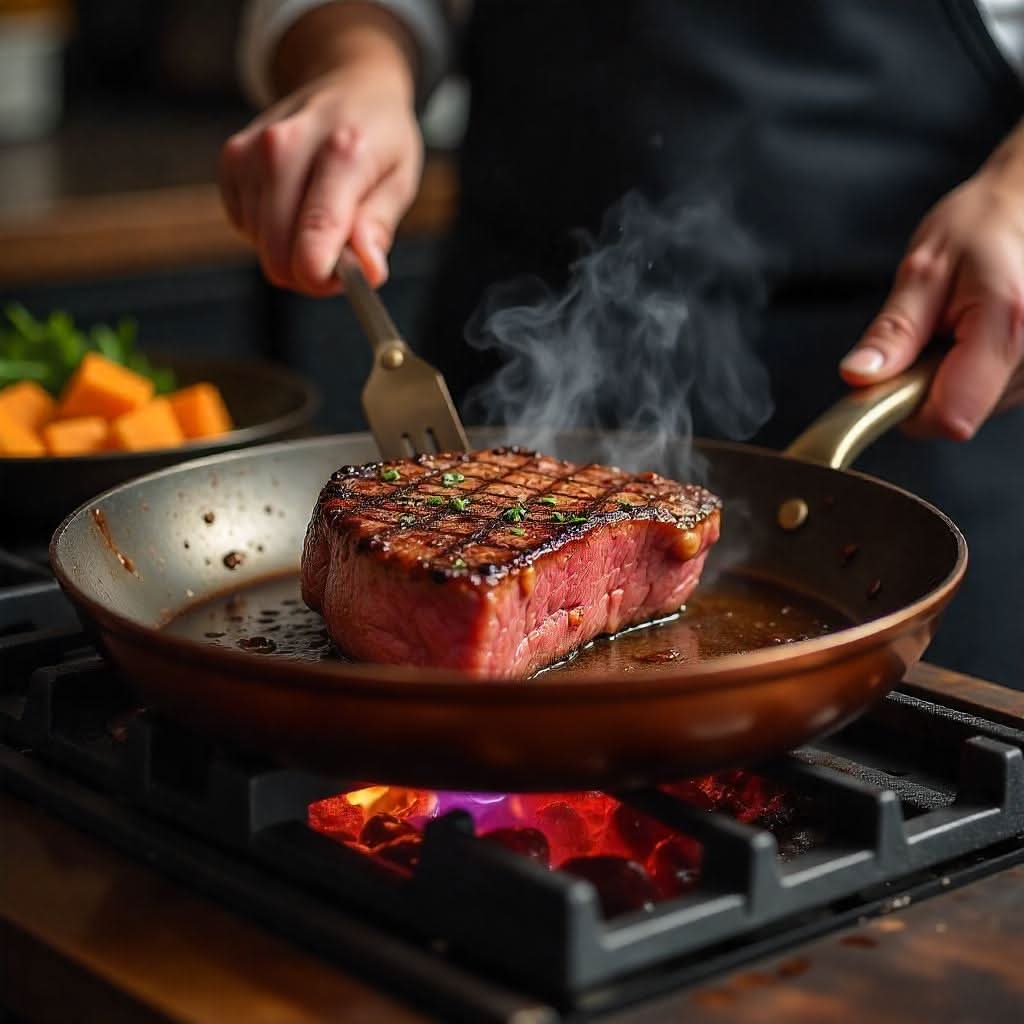 Copper Pan-professional copper pan with non-stick coating & perfect heat distribution 0