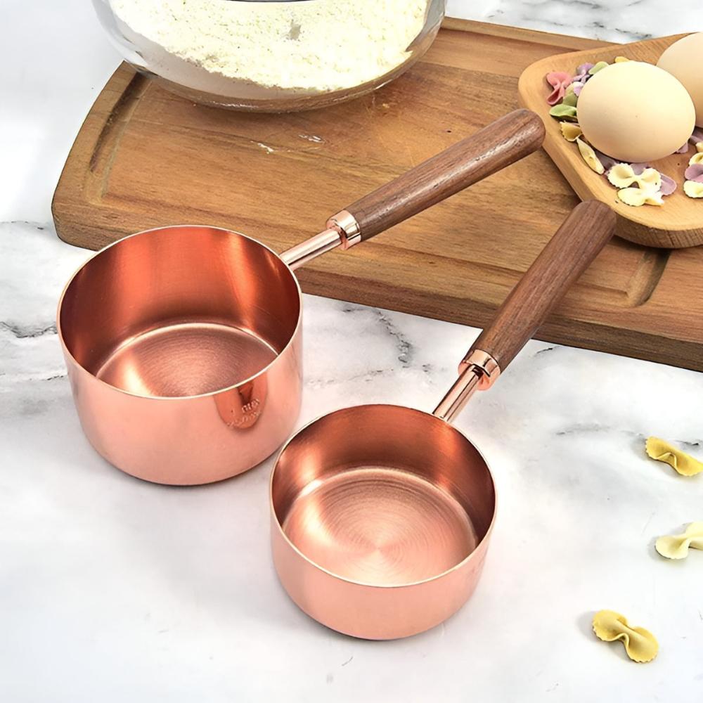 Gleam Copper Measuring Spoons Set - Premium Stainless Steel Kitchen Utensils 2