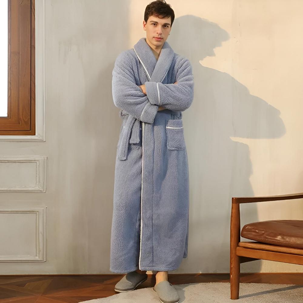 Coral Sherpa – Accappatoio in pile unisex con collo sciallato