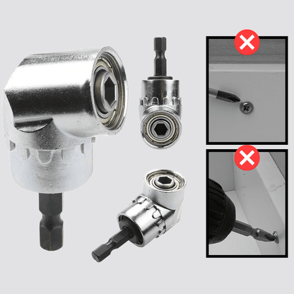 Corner Drill Adapter – 105° Angle Access Tool for Tight Spaces, Chrome Vanadium Steel, Compatible with Drills and Screwdrivers-4