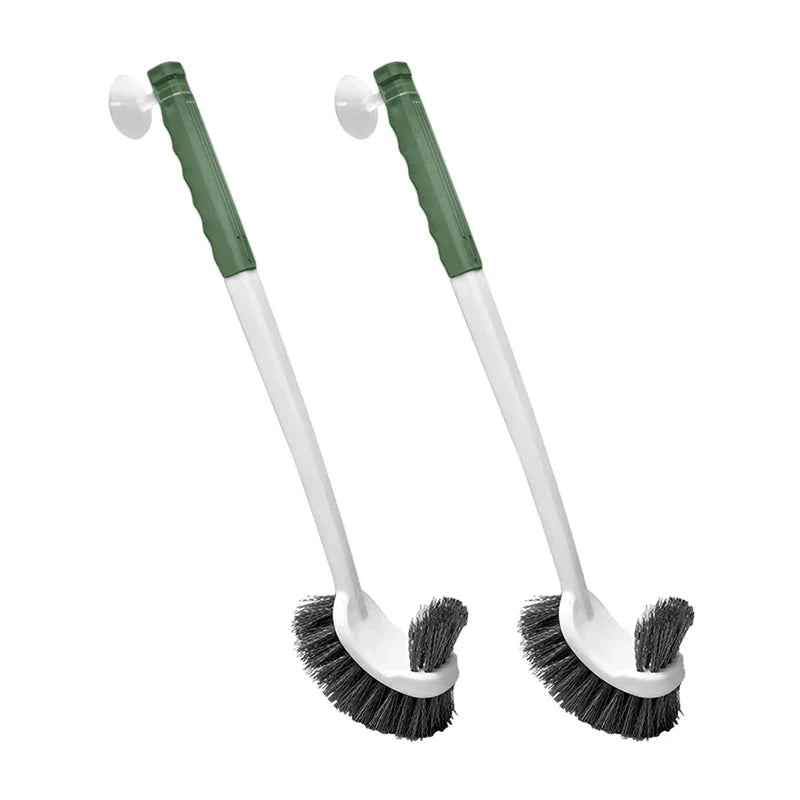 CORNERMAX – Aan de muur gemonteerde dubbelzijdige toiletborstel voor diepe hoekreiniging
