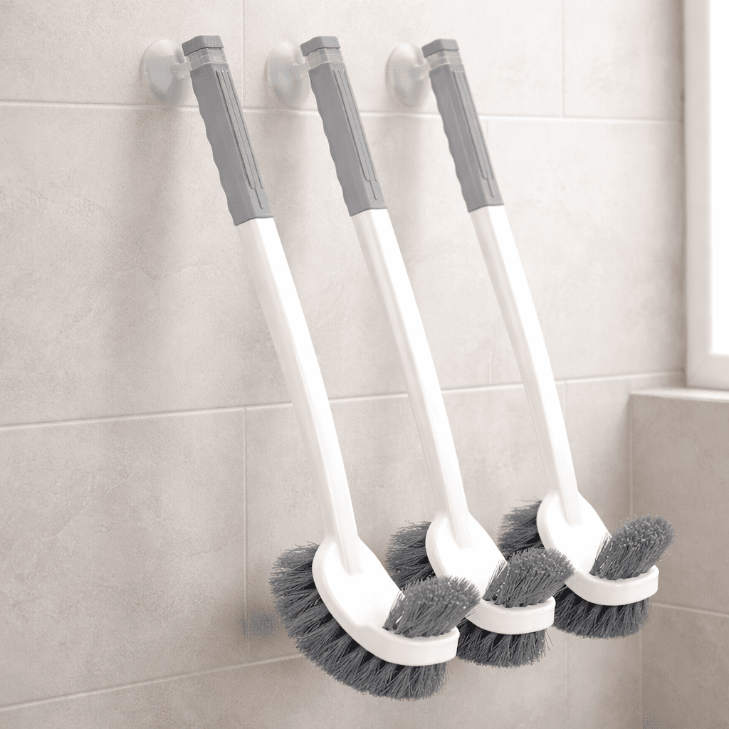 CORNERMAX – Spazzolone per WC a doppia faccia da parete per la pulizia profonda degli angoli