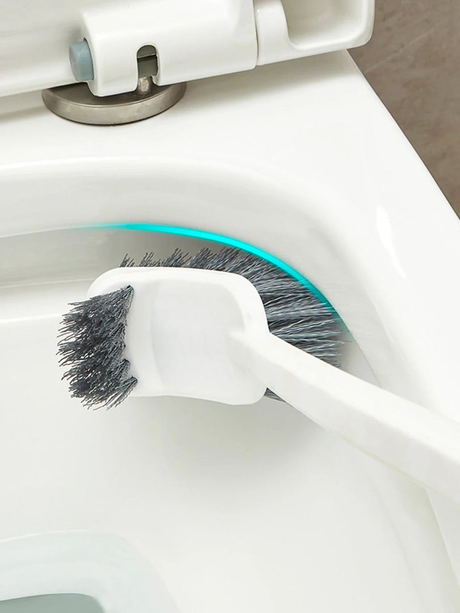 CORNERMAX – Aan de muur gemonteerde dubbelzijdige toiletborstel voor diepe hoekreiniging