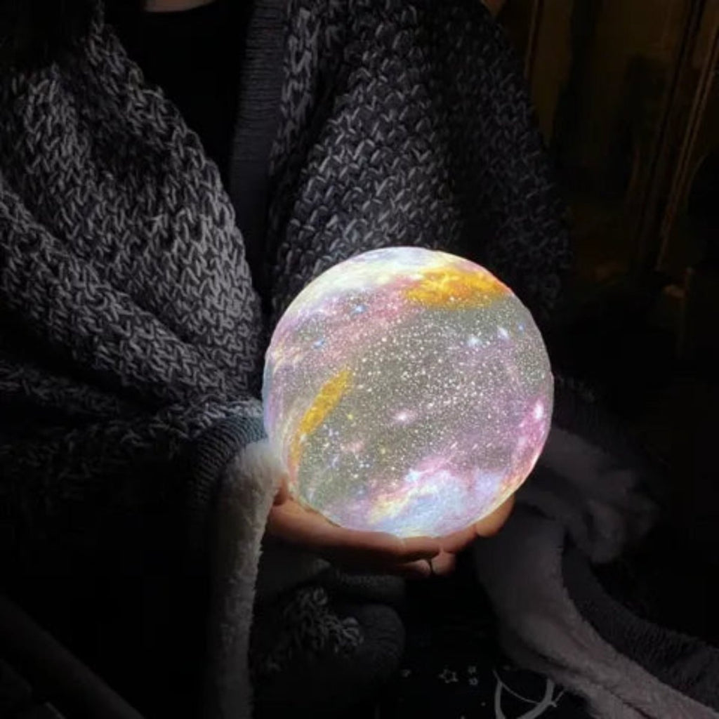 Galaxy Moon Lamp - 3D Printed Night Light with Remote Control & 16 Colors 8