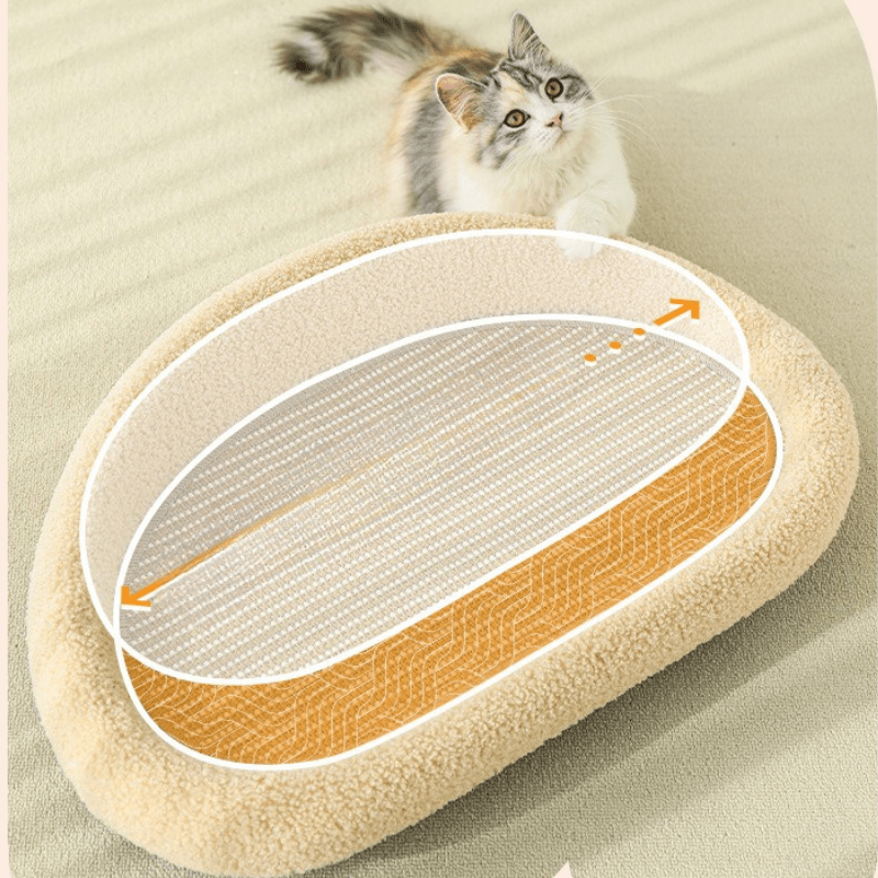 COSYCAT RETREAT – Stylish Cat Bed with Scratch Surface & Soft Cushion