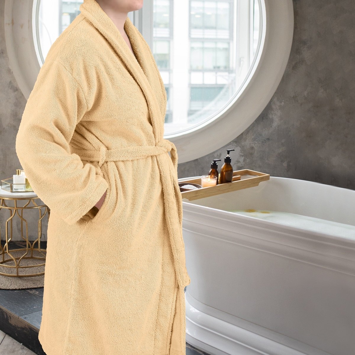 Peignoir de bain en coton Serenique Spa | Peignoir de bain absorbant premium pour un confort et une détente ultimes