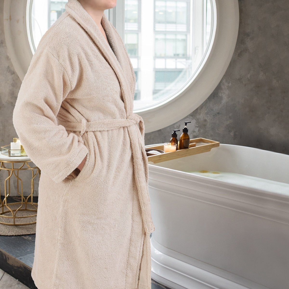 Peignoir de bain en coton Serenique Spa | Peignoir de bain absorbant premium pour un confort et une détente ultimes