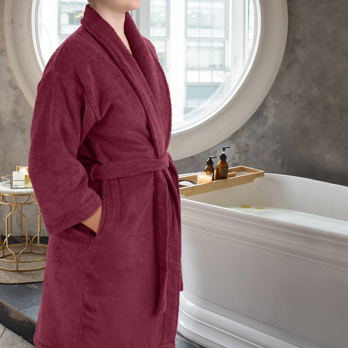 Peignoir de bain en coton Serenique Spa | Peignoir de bain absorbant premium pour un confort et une détente ultimes