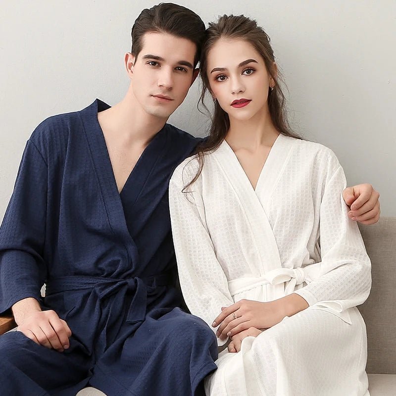 CottonWave – Unisex Waffle Bathrobe Made of Polyester