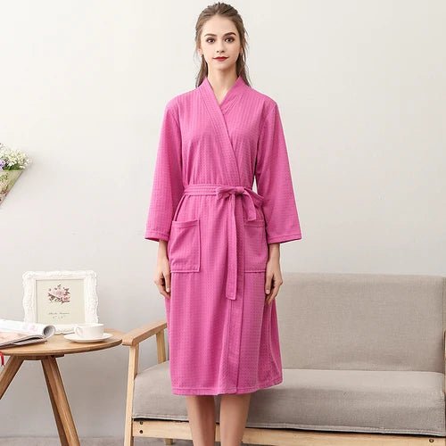 CottonWave – Unisex Waffle Bathrobe Made of Polyester