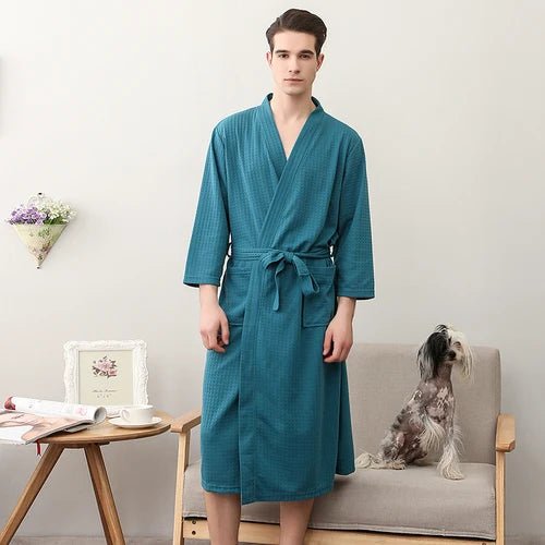 CottonWave – Unisex Waffle Bathrobe Made of Polyester