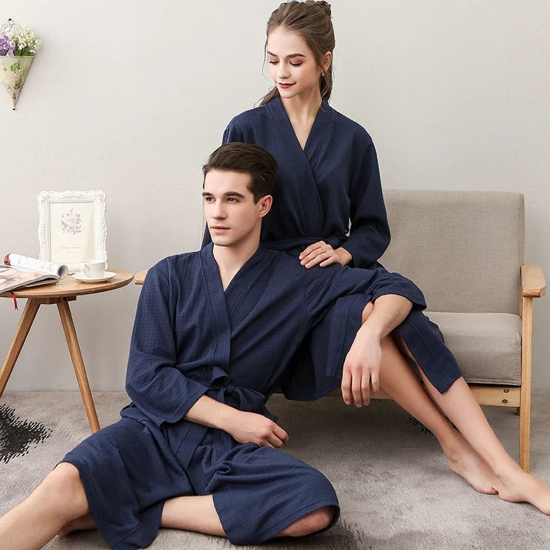 CottonWave – Unisex Waffle Bathrobe Made of Polyester
