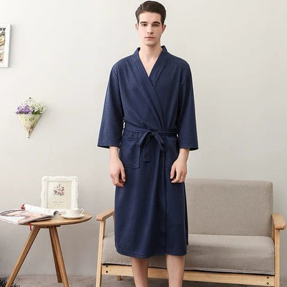CottonWave – Unisex Waffle Bathrobe Made of Polyester