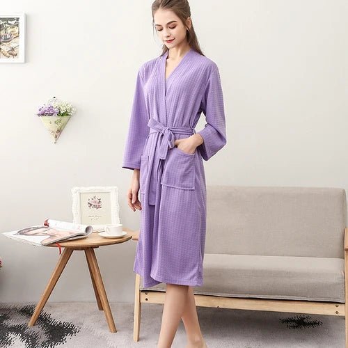 CottonWave – Unisex Waffle Bathrobe Made of Polyester