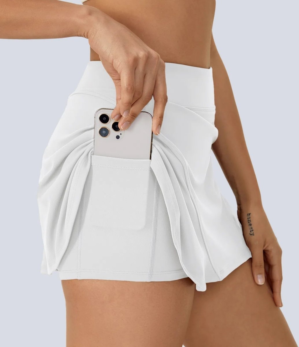 Saia de Ténis COURTLINE – Mini 2 em 1 com Calções Integrados e Bolsos Ocultos