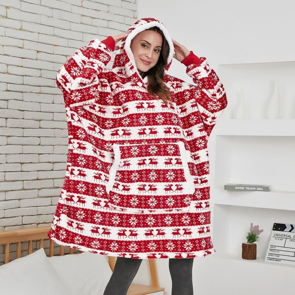 COZIVO – Manta com Capuz em Fleece para Calor e Conforto