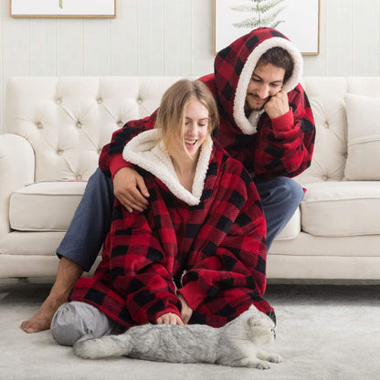 COZIVO – Fleece Hoodie Deken voor Warmte & Comfort