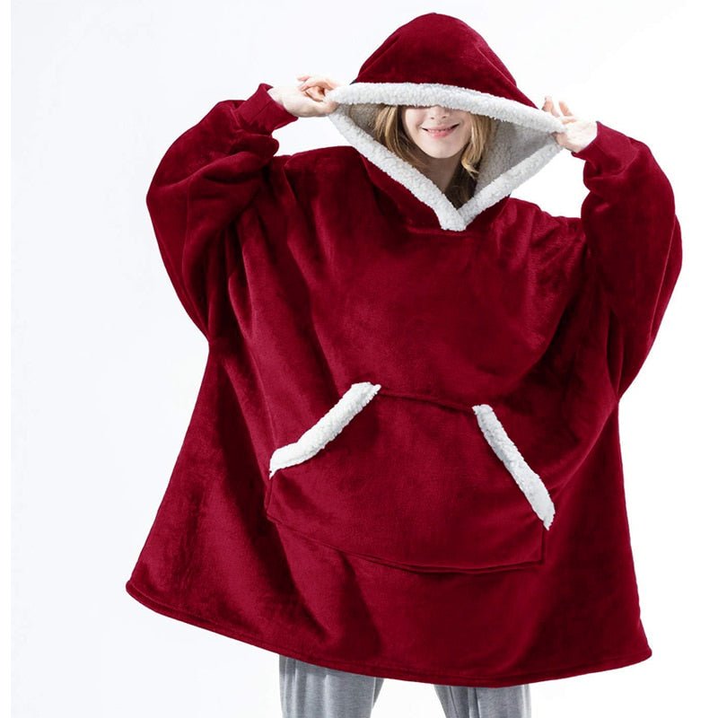 COZIVO – Fleece Hoodie Deken voor Warmte & Comfort