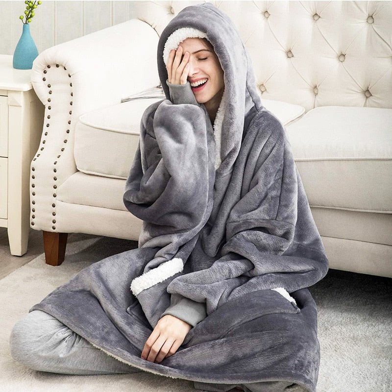 COZIVO – Fleece Hoodie Deken voor Warmte & Comfort
