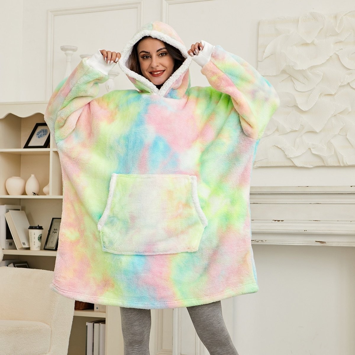 COZIVO – Fleece Hoodie Deken voor Warmte & Comfort