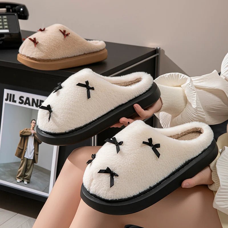 BOWCLOUD – Cozy Bow Slippers for Women with Plush Soft Sole and Non-Slip Design 3