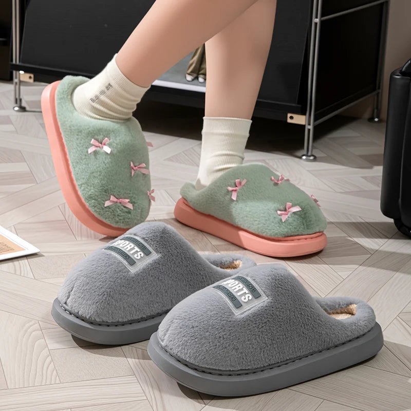 BOWCLOUD – Cozy Bow Slippers for Women with Plush Soft Sole and Non-Slip Design 6