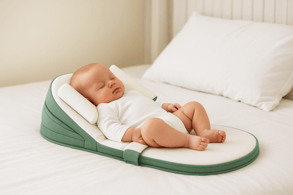 Cuscino CozyCradle – Supporto per Dormienti di Lato con Inclinazione Anti-Reflusso per Neonati