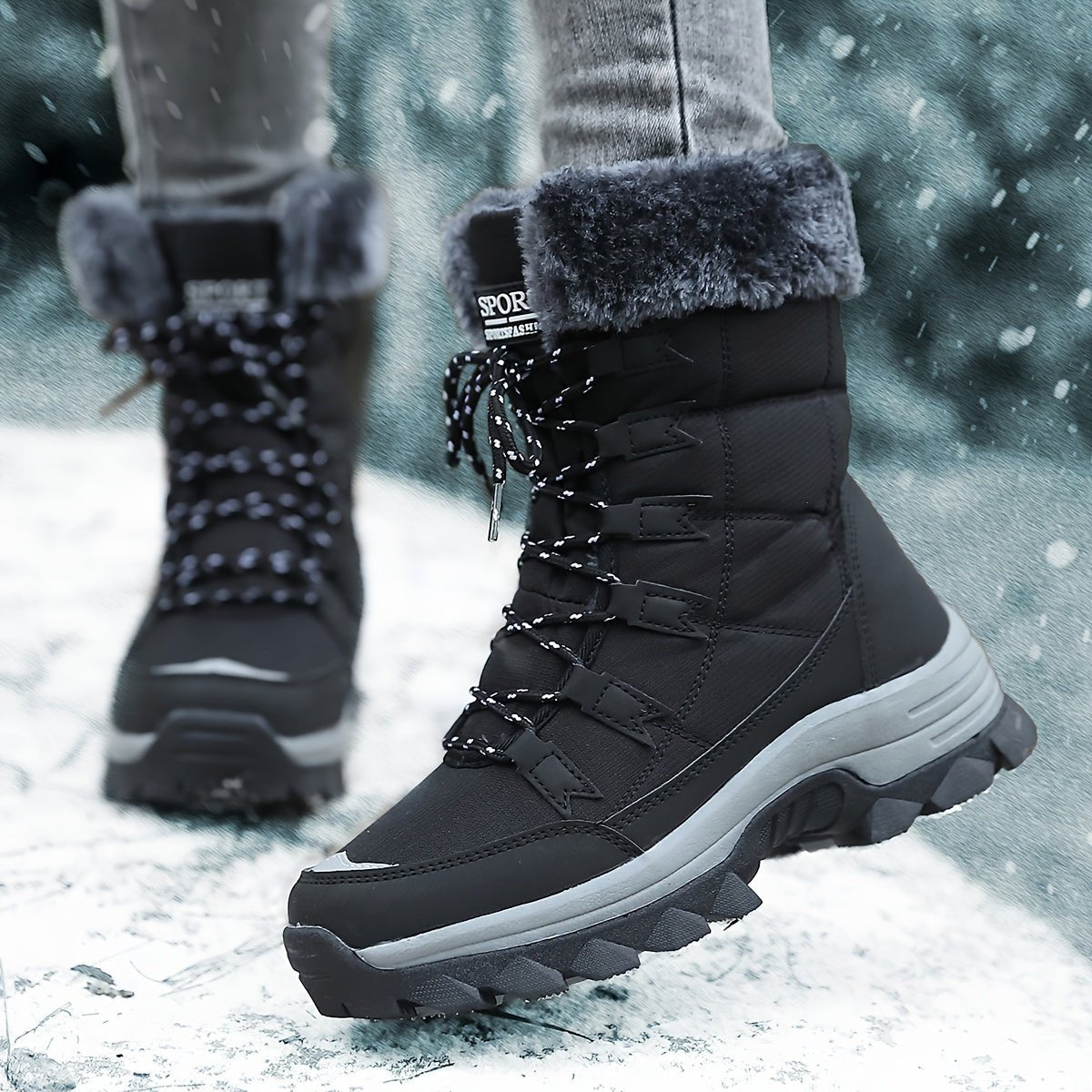 Women's Winter Boots - Stylish Ankle Boots with Warm Lining & Non-Slip Sole 3