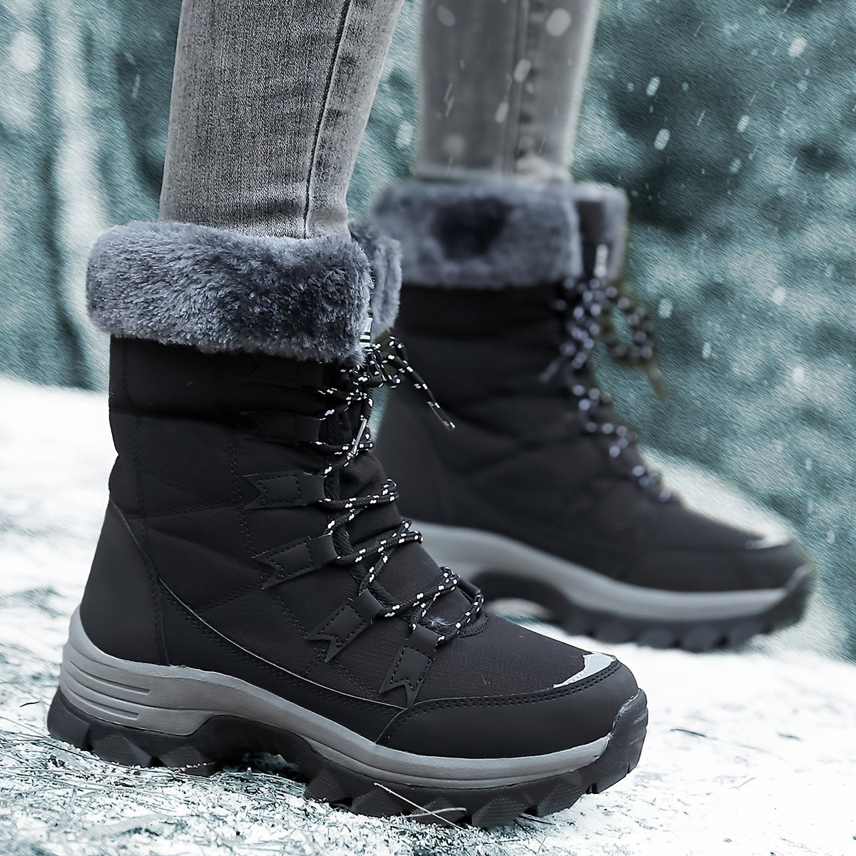 Women's Winter Boots - Stylish Ankle Boots with Warm Lining & Non-Slip Sole 6