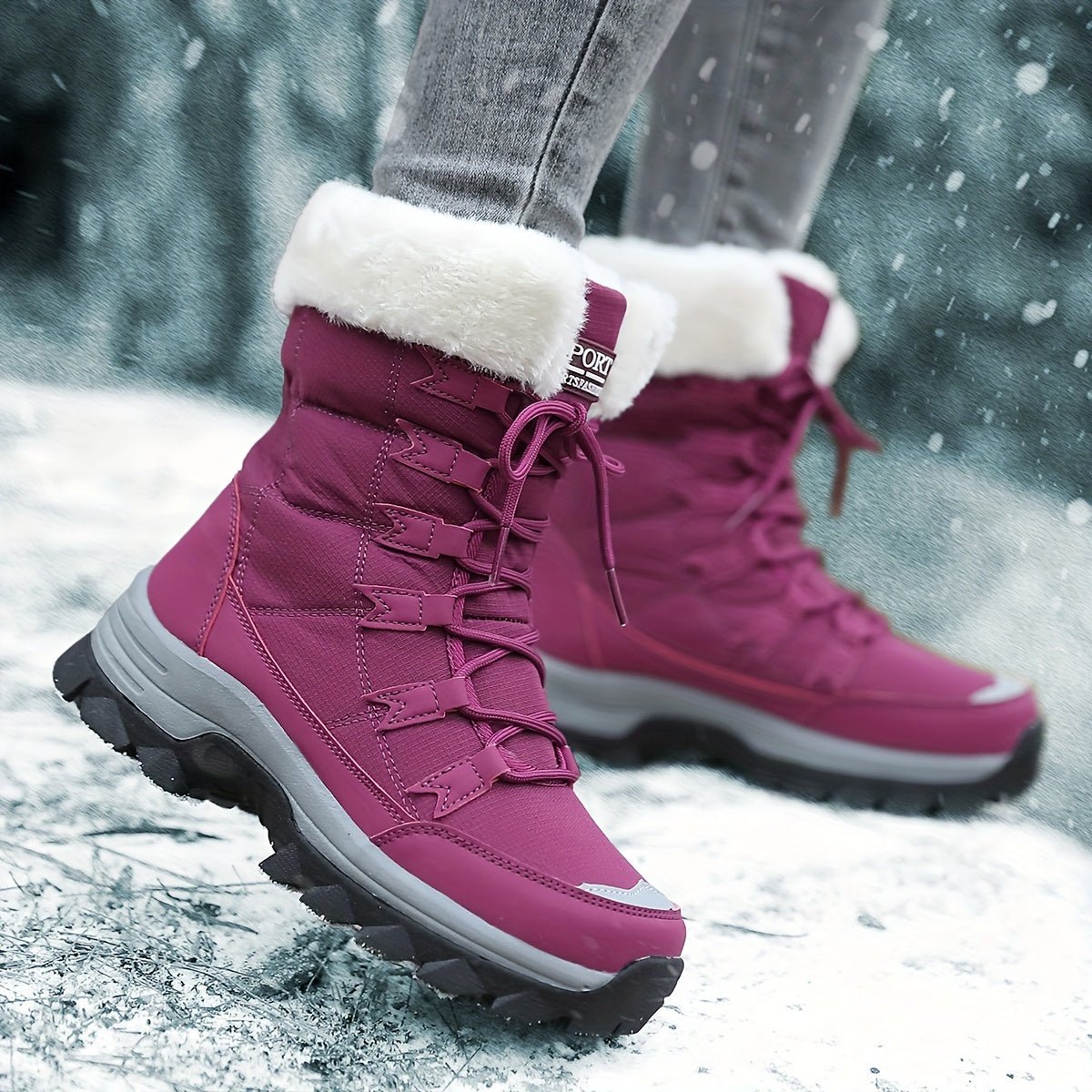 Women's Winter Boots - Stylish Ankle Boots with Warm Lining & Non-Slip Sole 4