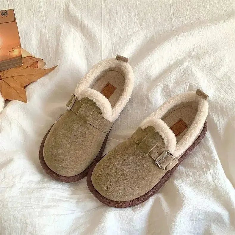 COZYKICK – Retro Slip-On Sneakers with Plush Fleece Comfort 8