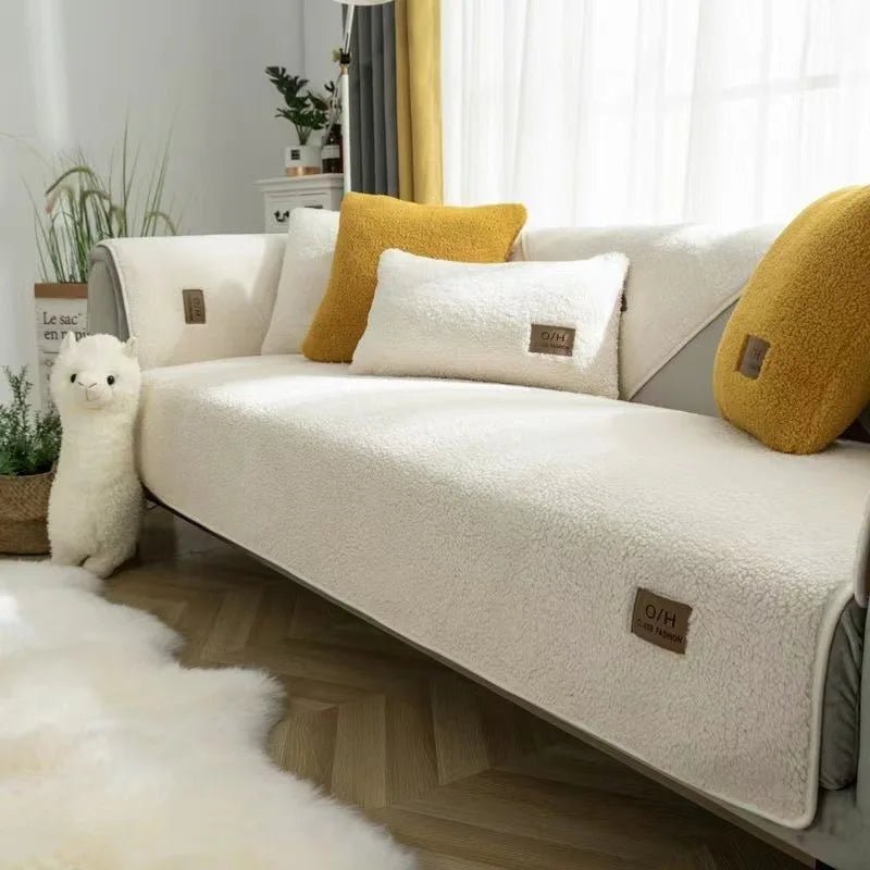 WOOLNEST – plush lamb wool sofa cover for warmth & protection 11