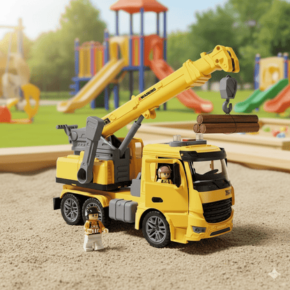 CraneMax Junior – Jouet Grue de Construction avec Lumières et Sons