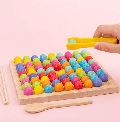 Perline creative - Set di perline in legno Montessori per la motricità fine e la creatività