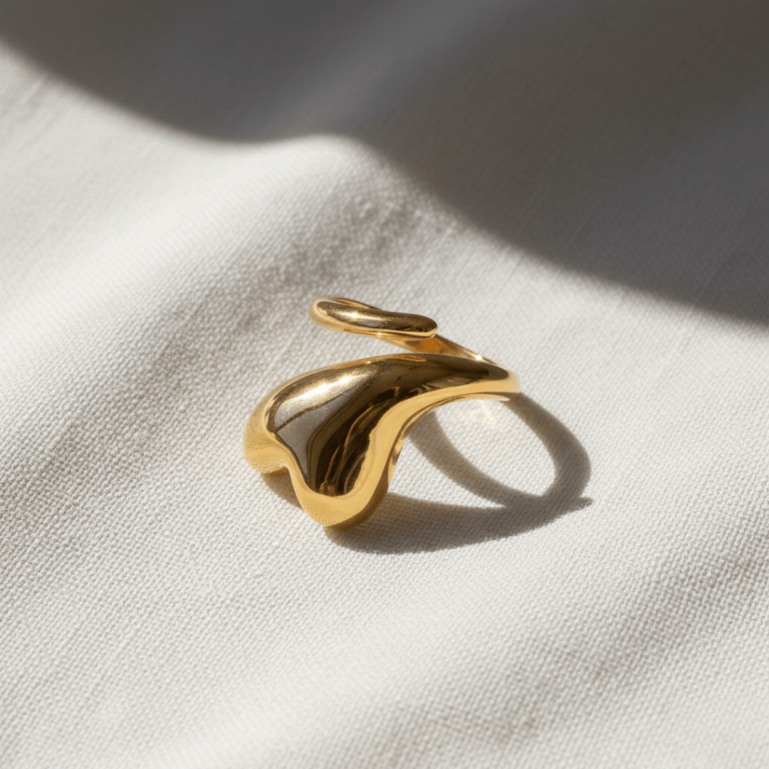 Cresting Wave Gouden Zilveren Ring