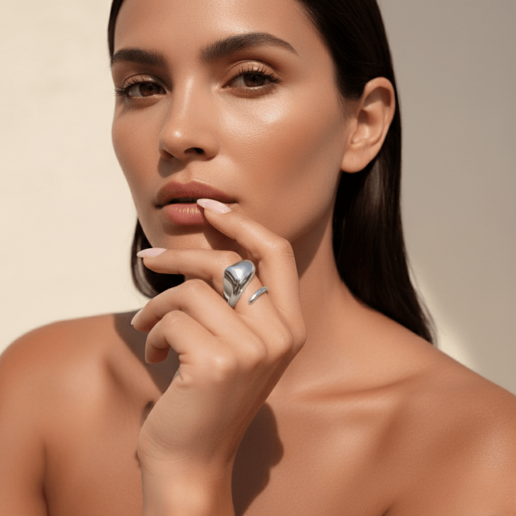 Cresting Wave Gouden Zilveren Ring