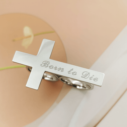 CROSSTERA – Anpassbarer Edelstahl-Zweifingerring