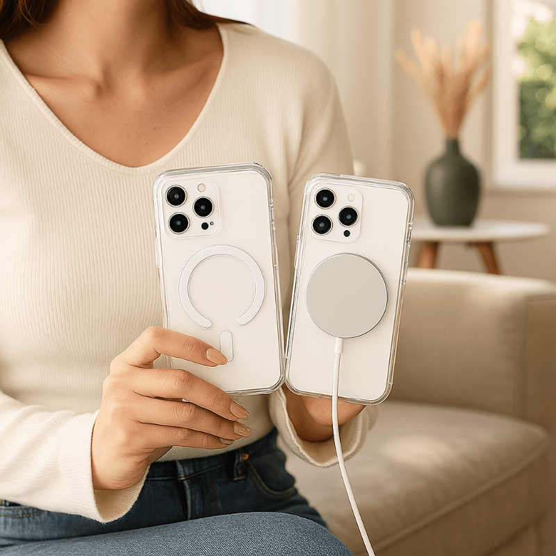 CrystalMag – Priehľadný kryt kompatibilný s MagSafe pre sériu iPhone 11-17