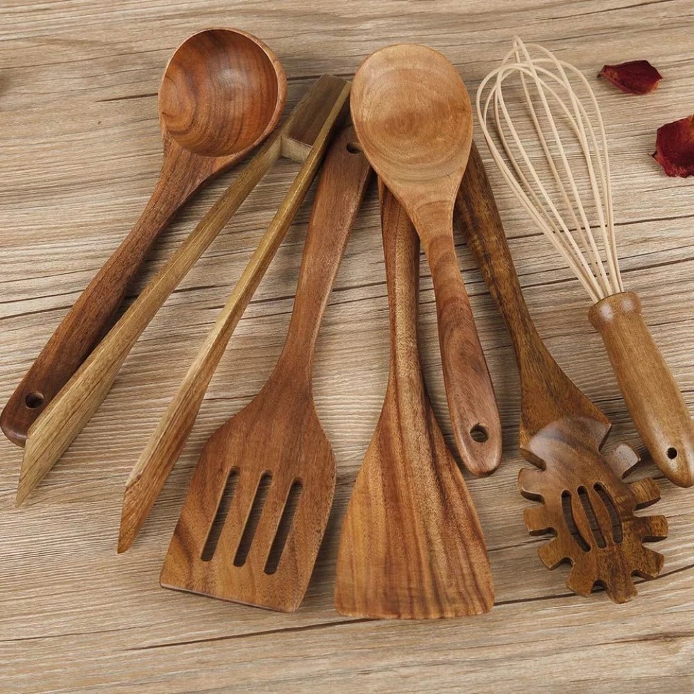  Culinawood Premium wooden cooking utensils set - high quality & sustainable for your kitchen-2
