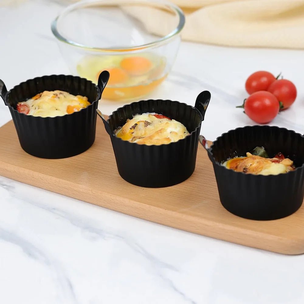 CUPBAKE – Set di 6 Portauova in Silicone Premium, Antiaderenti e Riutilizzabili