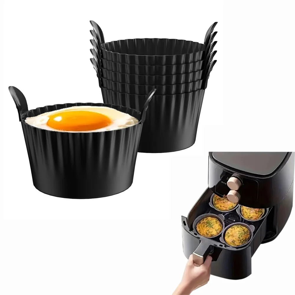 CUPBAKE – Set di 6 Portauova in Silicone Premium, Antiaderenti e Riutilizzabili