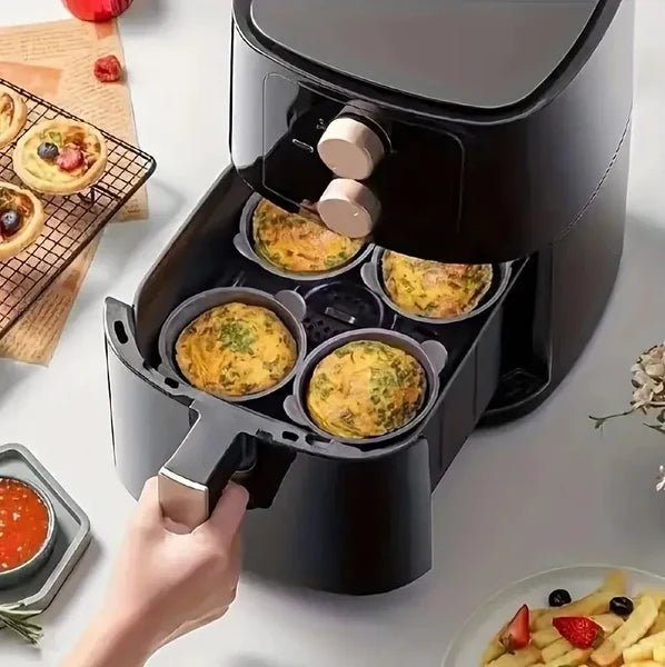 CUPBAKE – Set di 6 Portauova in Silicone Premium, Antiaderenti e Riutilizzabili