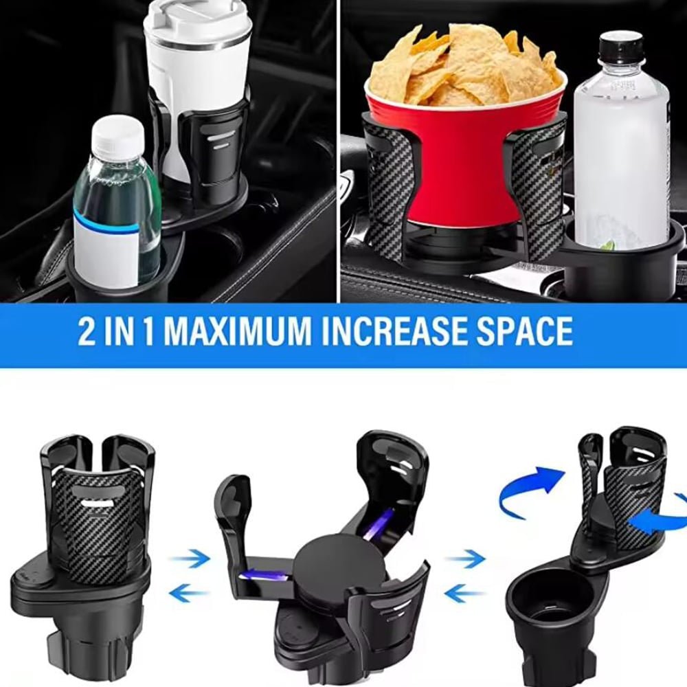 Cupswivel-360 ° rotatable car cup holder for double drinks 8