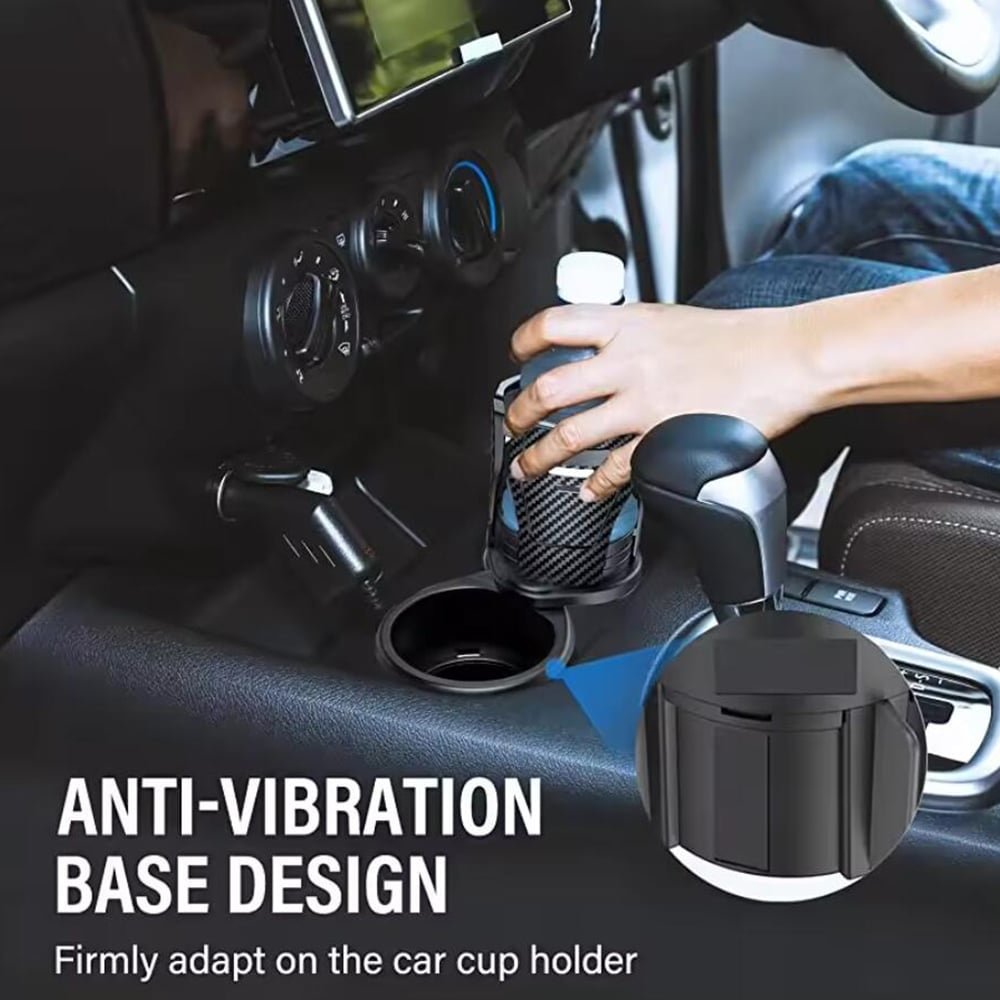 Cupswivel-360 ° rotatable car cup holder for double drinks 5