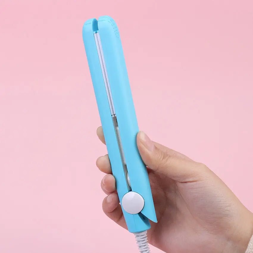 Mini curling iron for gentle curls-portable hair scooter, compact and fast, ideal for trips, black, 200 ° C adjustable 5